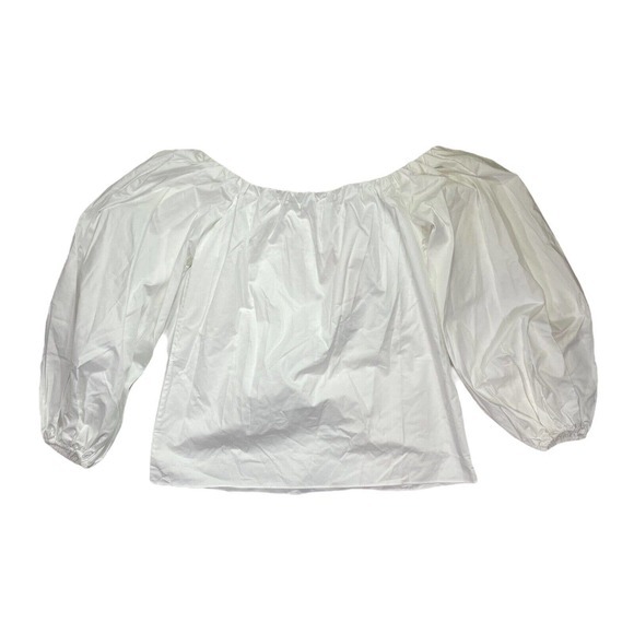 Alexis Long Puff Sleeve Boatneck Blouse‎ White Size Small - Picture 2 of 4